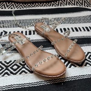 Steve Madden travel sandal-clear